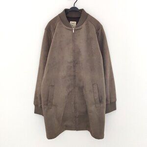 Japanese Brand "Natural and Casual Clothing" Women's Long Faux Suded Jacket - M